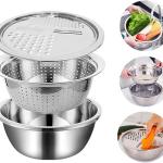 3 in 1 Vegetable Cutter with Drain Basket