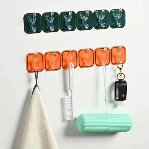 6pcs Set Transparent Wall Hook