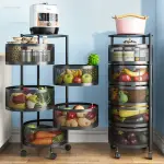 Round Shape Vegetable Basket Kitchen Storage Racks