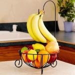 Round Fruit Basket With Banana Hanger Hook