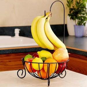 Round Fruit Basket With Banana Hanger Hook